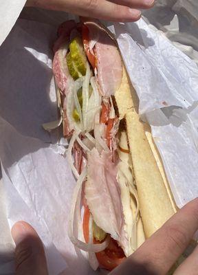 The Salvucci w/ LTO, pickles, pepper relish