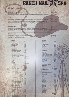 Manicures and other services