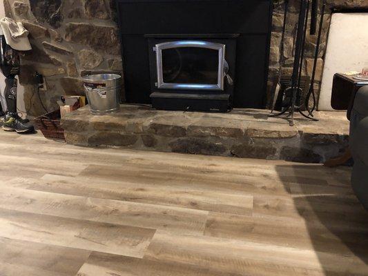 New vinyl flooring in the den