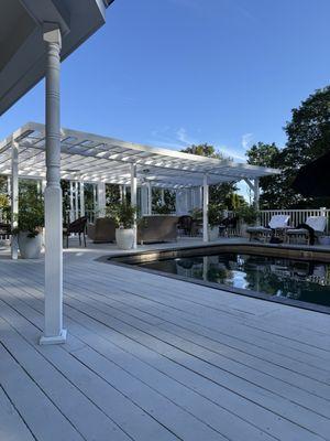Poolside patio