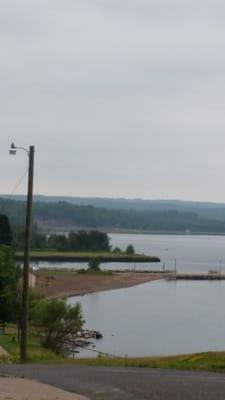 L'anse Bay with Waterstone Suites in the distance