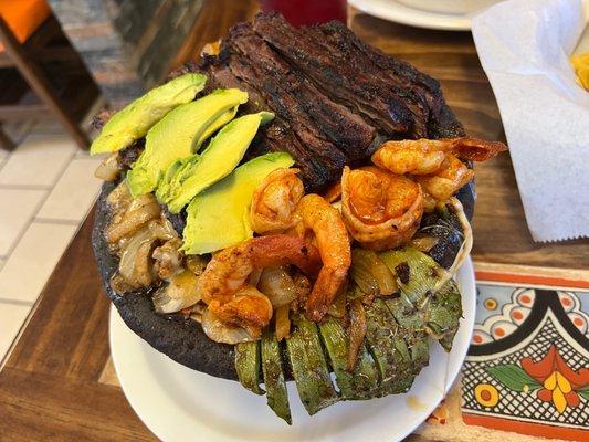 Stuffed Molcajete De Carne Asada for 2
