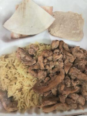 Syrian Shawarma Chicken W/Hummus