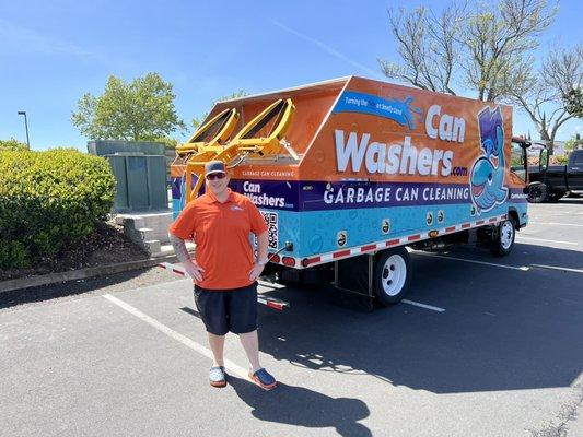 Our driver Nick posing with our first truck!