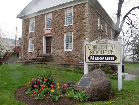 Cobblestone Society Museum - Childs Universalist Church built 1834 of fieldstones in Gaines Pattern