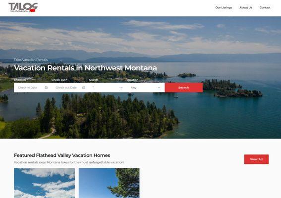 Vacation Rental Website in Montana