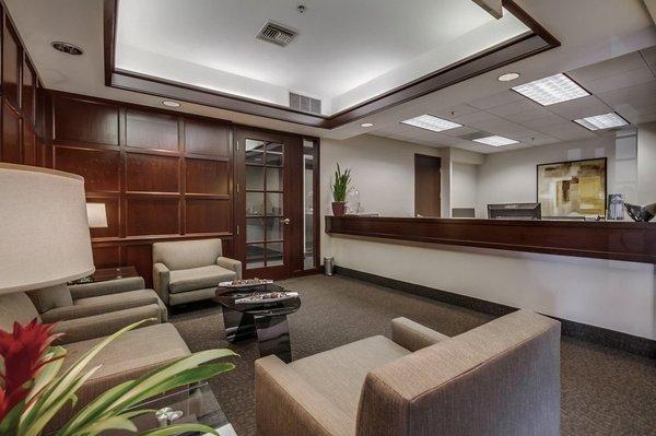 Warm and inviting waiting area is