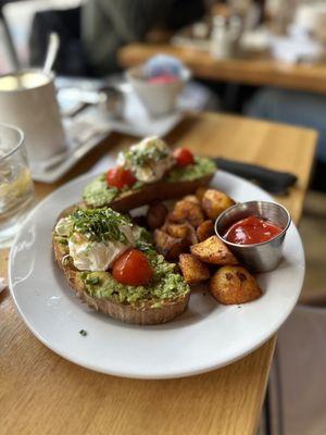 AVOCADO TOAST with a poached egg