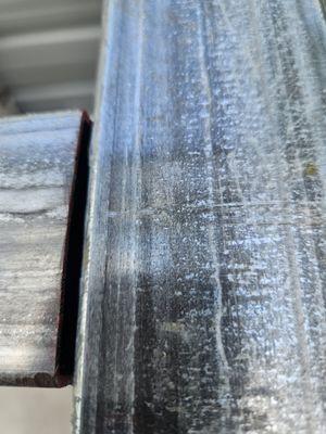 This is a gap between two metal square tube. Should have been measured correctly