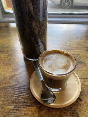 Oat milk cortado