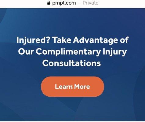 I called and was told that the "complimentary injury consultation" advertised on their website actually costs $125.