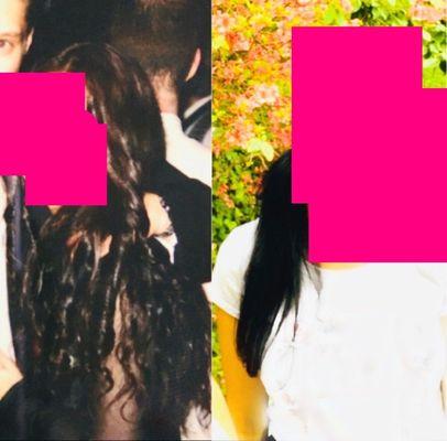 My "before" hair on the left that I didn't appreciate...vs my "after" magic perm/Japanese straightening on the right