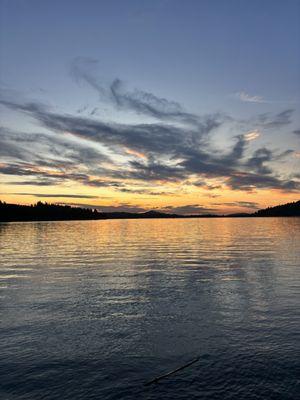 Sunset at Lowell covered bridge