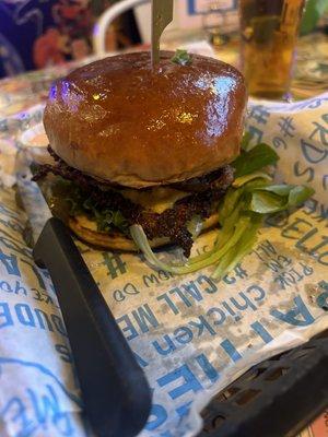 Double Cheese Burger with lettuce and special sauce