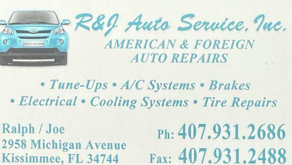 R & J Auto Service