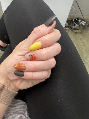 Festive fall nails by Yen!