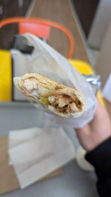 What the inside of the wrap has