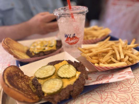 Classic double smash and shoestring fries. So dang good