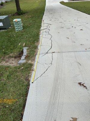 Broken driveway