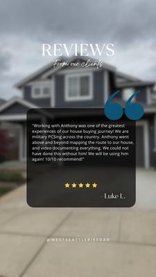 Five Star Review from the buyer of a Bremerton Single Ramily Home