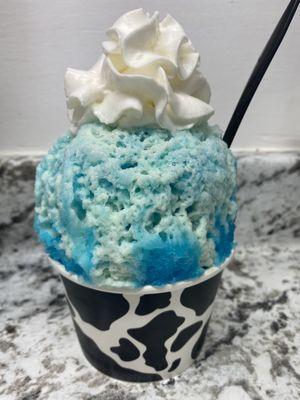 Blue Coconut with Sweet Cream and Whipped Cream