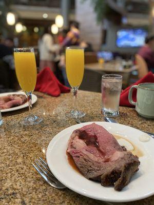 Prime rib and bottomless mimosas