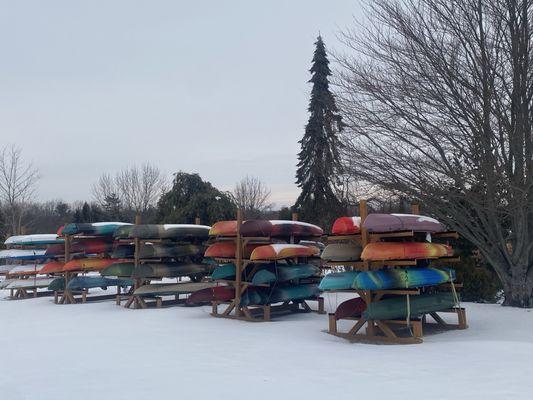 Kayaks for rent in the summer