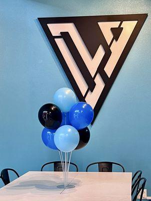 Birthday party table.