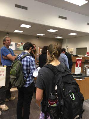 Always a ridiculous line - one teller, broken ATM - use any other bank