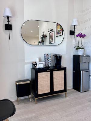 Waiting area...they have coffee!