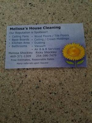 Melissa's House Cleaning