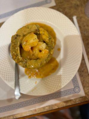 Mofongo with Garlic Shrimp