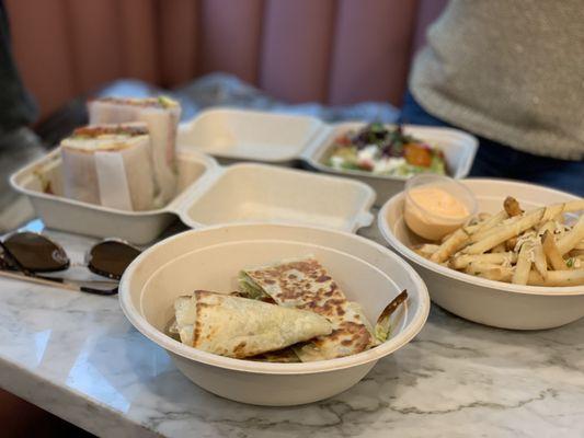 Fries, La Quesadilla and more