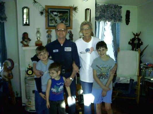 Ray Schepp & Family ( seen with wife, Lula, now deceased, and grandsons Cody Ray, Lee, & Tristan