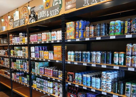 Great package selection ... Darks, Lights, Ciders, Sours, IPAs and more! Plus cold singles!
