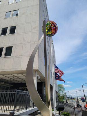 Another view of the sculpture