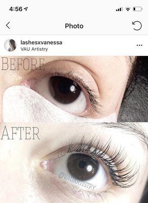 Before and after demi set lashes