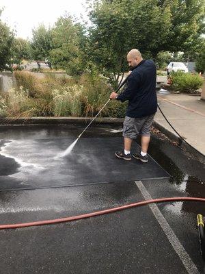 Pressure washing