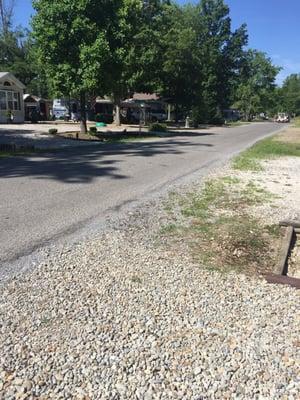 Peaceful row of campers