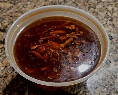 Hot and sour soup, delicious.