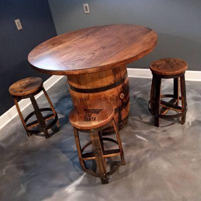 Full size barrel table set