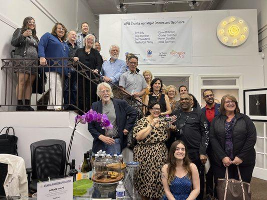 Group of artists exhibiting at the display and show on a Friday