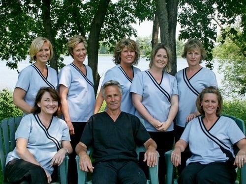 Dr. George Lindy and his dental team