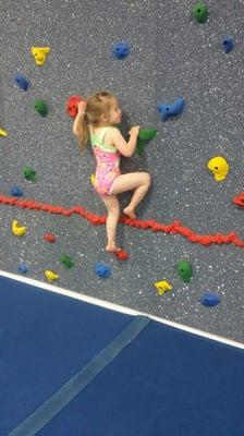 Stop by and see how even little hands enjoy our climbing wall!