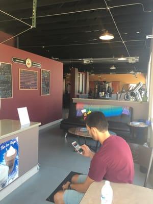 It's connected to the gym