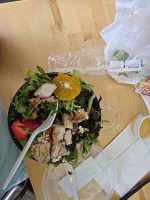 Strawberry orange salad what's left if it