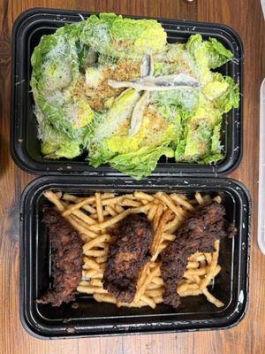 burnt food dry salad