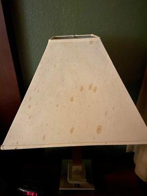 Lamp with weird stains all over it