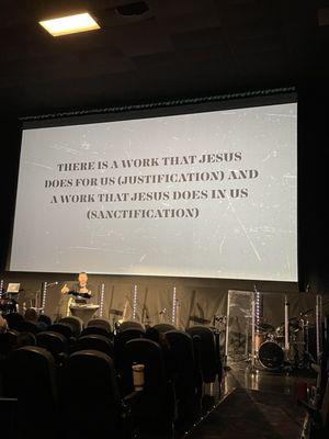 Pastor John Ware delivering the message at Lifehouse Church