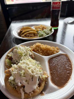 Sopes Plate! Entire meal was fabulous!